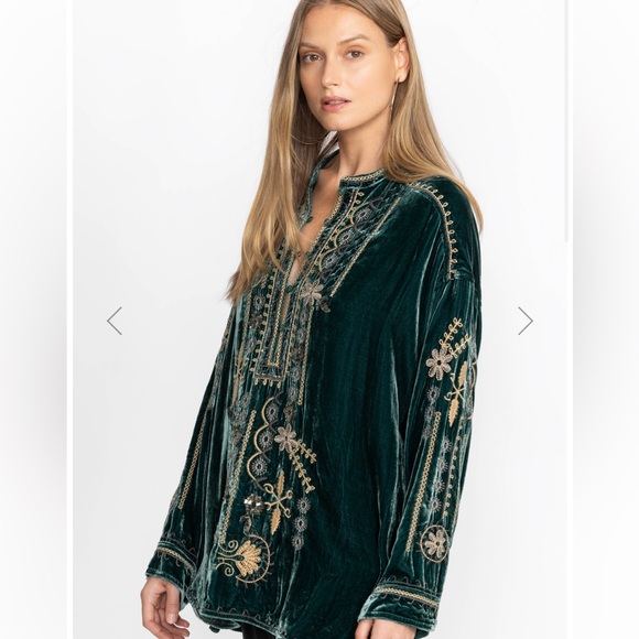 Johnny Was BIYA BELINA VELVET TUNIC - Picture 2 of 5